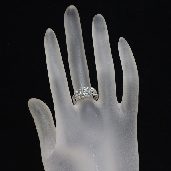希少 Pt950 パライバ トルマリン ダイヤモンド リング 0.19ct D0.15ct