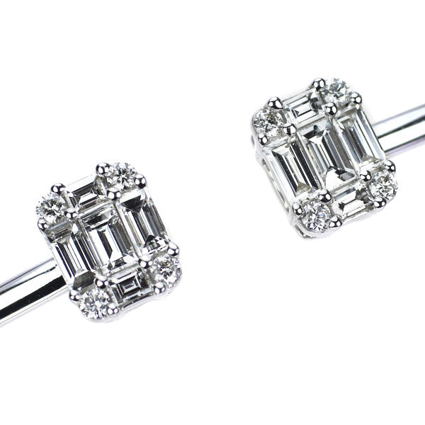 新品 K18WG ダイヤモンド オープンバングル/ブレスレット 0.618ct
