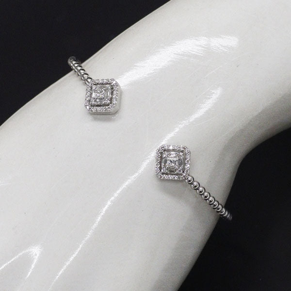 新品 Pt900 ダイヤモンド オープンバングル/ブレスレット 0.50ct