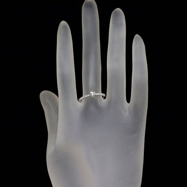 ロイヤルアッシャー Pt950 ダイヤモンド リング 0.22ct D0.08ct