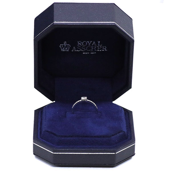 ロイヤルアッシャー Pt950 ダイヤモンド リング 0.22ct D0.08ct