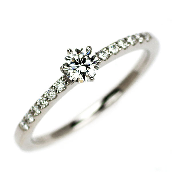 ロイヤルアッシャー Pt950 ダイヤモンド リング 0.22ct D0.08ct