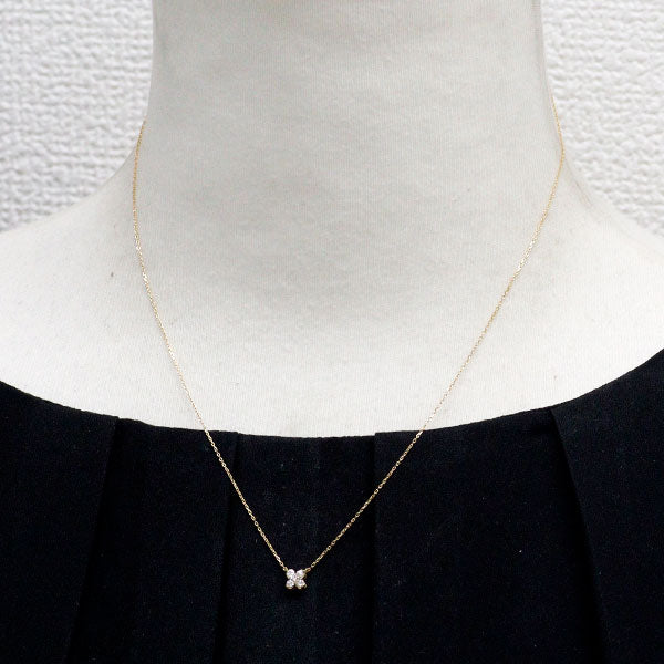 フェスタリア K18YG ダイヤモンド ペンダントネックレス 0.08ct フラワー