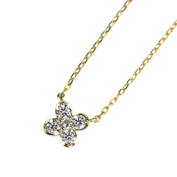 フェスタリア K18YG ダイヤモンド ペンダントネックレス 0.08ct フラワー