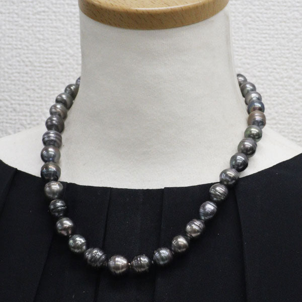 SV 黒蝶真珠 ネックレス 径約8.8-13.1mm