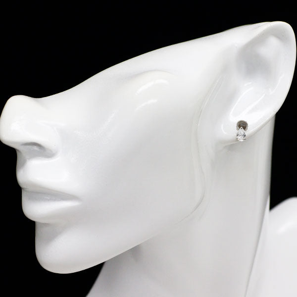 新品 Pt950/ Pt900 ペアシェイプ ダイヤモンド ピアス 0.63ct D IF EX/VG スタッド【エスコレ】