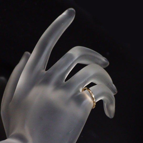 スタージュエリー K10YG ピンキー リング 0.02ct