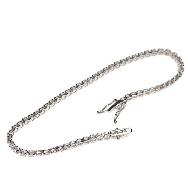 K18WG ダイヤモンド ブレスレット 3.00ct テニス
