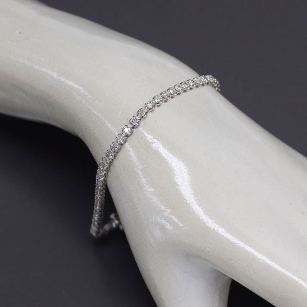 K18WG ダイヤモンド ブレスレット 3.00ct テニス