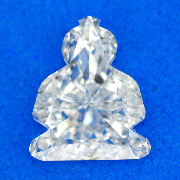 新品 大仏様 仏陀様カット ダイヤモンド ルース 0.755ct F SI1 希少石 レアストーン【エスコレ】