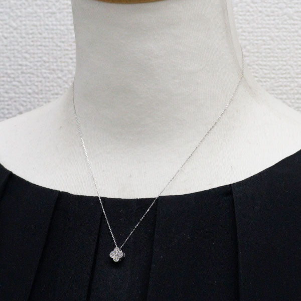 Pt900/ Pt850 ダイヤモンド ペンダントネックレス 0.30ct フラワー