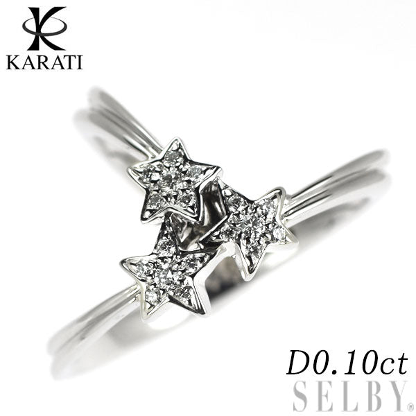 カラッチ K18WG ダイヤモンド リング 0.10ct