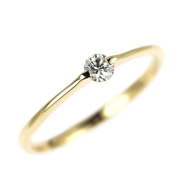 K18YG ダイヤモンド リング 0.13ct