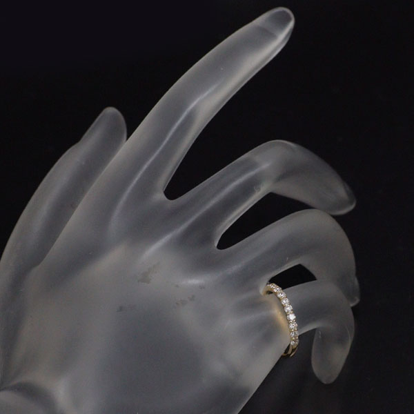 K18YG ダイヤモンド リング 0.30ct ピンキー ハーフエタニティ
