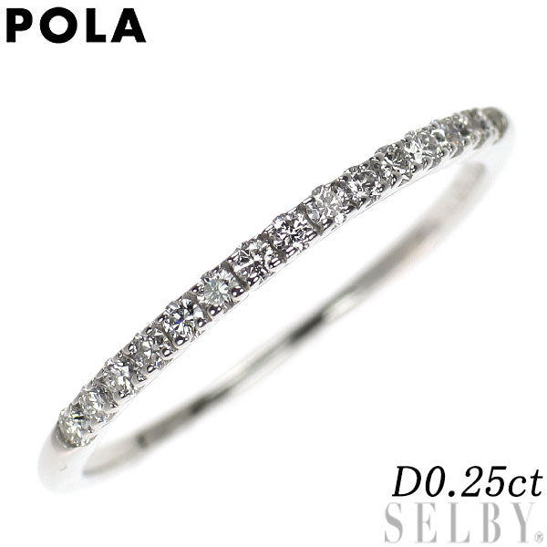 Pola K18WG Diamond Ring 0.25ct Half Eternity