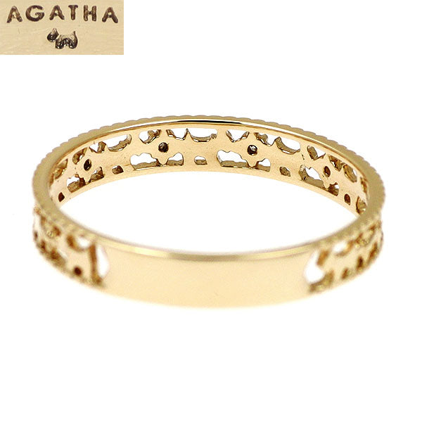 AGATHA/アガタ K10YG ダイヤモンド リング 0.01ct スコッティ 犬 アニマル