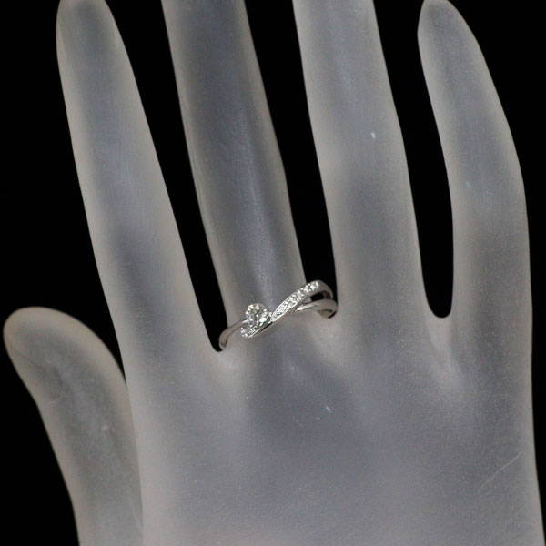 Pt900 ダイヤモンド リング 0.18ct