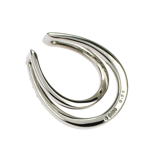 Pt900 ダイヤモンド ペンダントトップ 0.25ct 馬蹄 ホースシュー