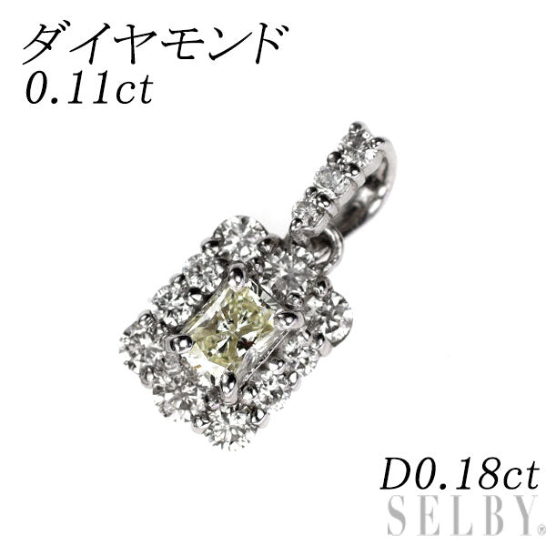 Pt900 ダイヤモンド ペンダントトップ 0.11ct D0.18ct