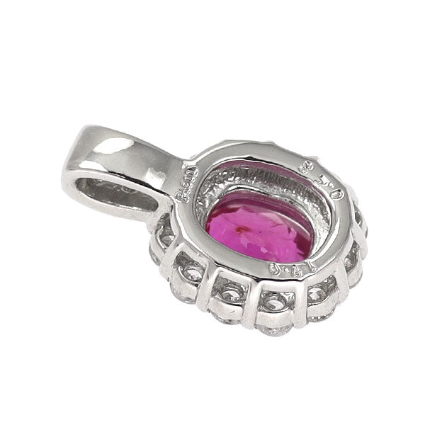 Pt900 ルビー ダイヤモンド ペンダントトップ 0.41ct D0.23ct