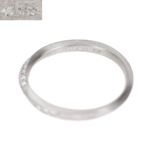 ete Pt900 ダイヤモンド リング 0.12ct
