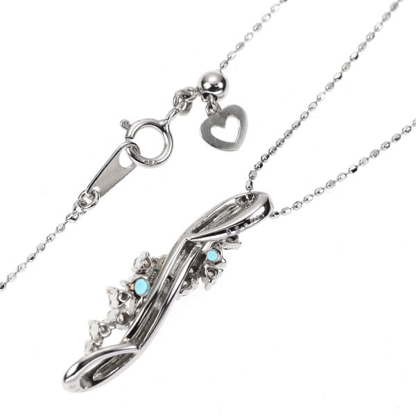 K18WG パライバ トルマリン ダイヤモンド ペンダントネックレス 0.12ct D0.20ct 希少