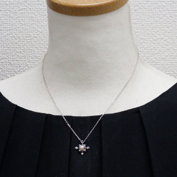 MIKIMOTO K18WG Akoya pearl pendant necklace diameter approx. 4.6mm