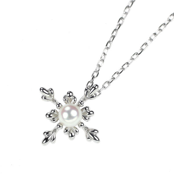 MIKIMOTO K18WG Akoya pearl pendant necklace diameter approx. 4.6mm