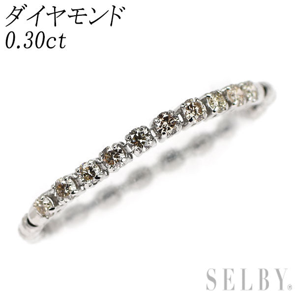 Pt950/ Pt900 ダイヤモンド リング 0.30ct 伸縮式