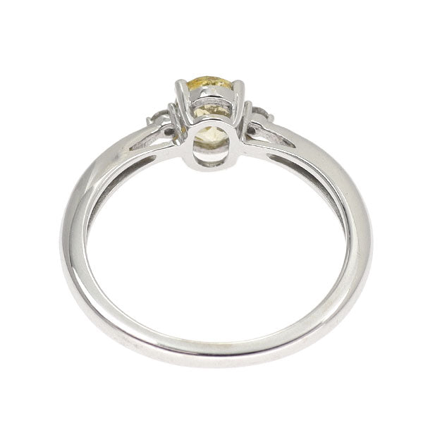 K18WG グロッシュラーガーネット ダイヤモンド リング 0.62ct D0.03ct