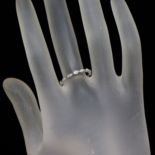 K18WG ダイヤモンド リング 0.14ct