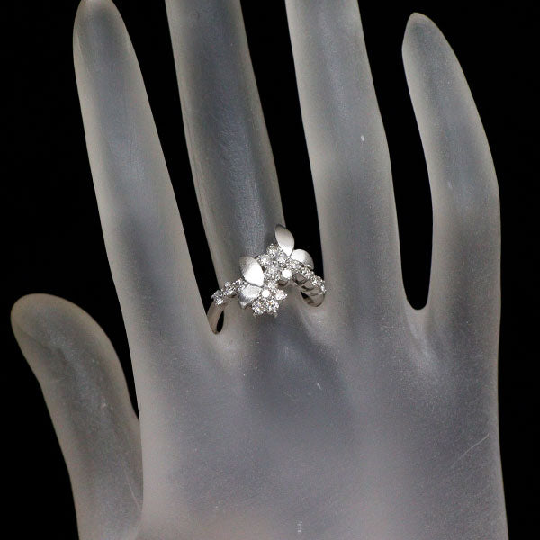 ラッセル K18WG ダイヤモンド リング 0.72ct フラワー
