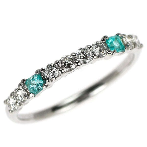 Pt900 パライバトルマリン ダイヤモンド リング 0.17ct D0.41ct