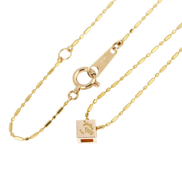 アガット/agete K18PG/YG ダイヤモンド ペンダントネックレス 0.03ct