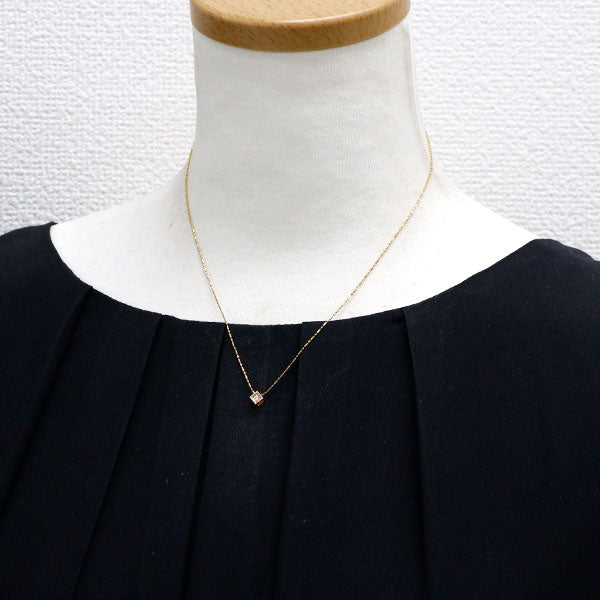 アガット/agete K18PG/YG ダイヤモンド ペンダントネックレス 0.03ct