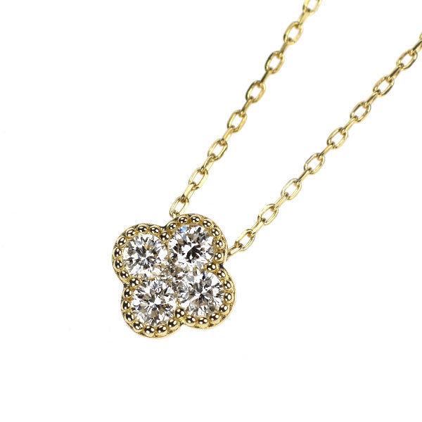 Ponte Vecchio K18YG Diamond Pendant Necklace 0.15ct