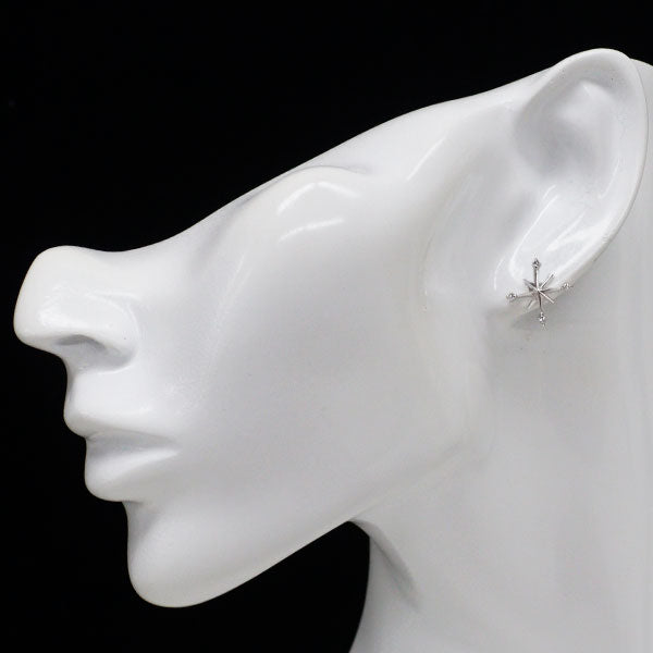 スタージュエリー K18WG ダイヤモンド ピアス 0.08ct