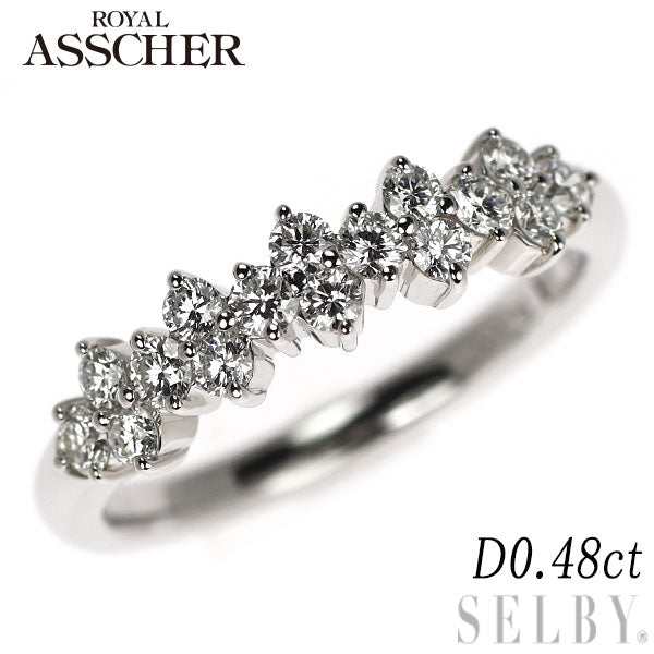 ロイヤルアッシャー Pt900 ダイヤモンド リング 0.48ct