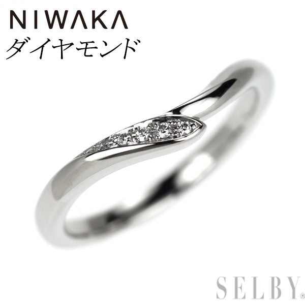 俄 Pt950 ダイヤモンド リング 初桜