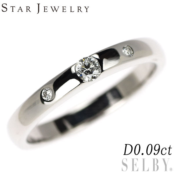 スタージュエリー K18WG ダイヤモンド リング 0.09ct