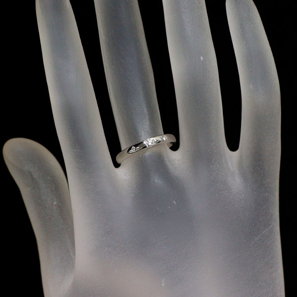 スタージュエリー K18WG ダイヤモンド リング 0.09ct