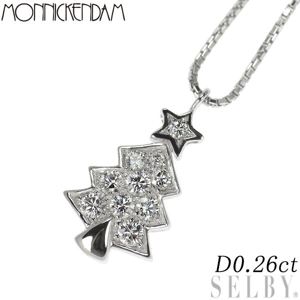 Monikkendam K18WG Diamond Pendant Necklace 0.26ct Christmas Tree