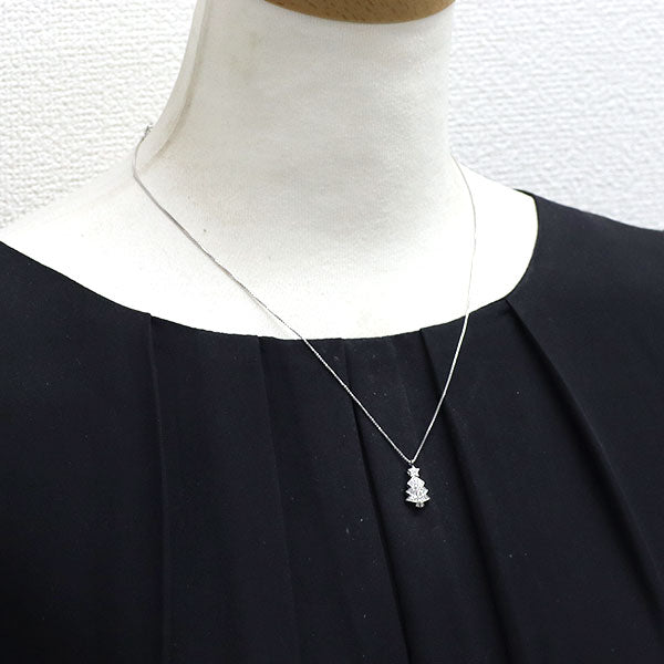 Monikkendam K18WG Diamond Pendant Necklace 0.26ct Christmas Tree