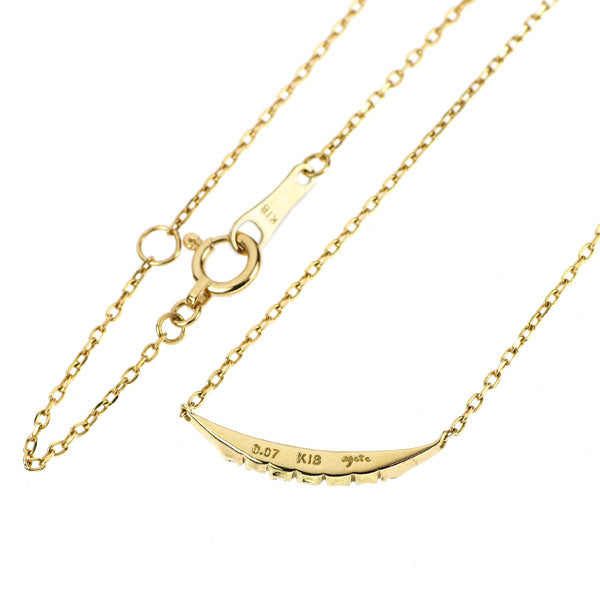 アガット/agete K18YG ダイヤモンド ペンダントネックレス 0.07ct