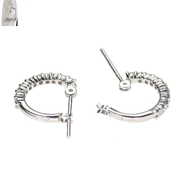 ロイヤルアッシャー Pt900 ダイヤモンド ピアス 0.18ct フープ