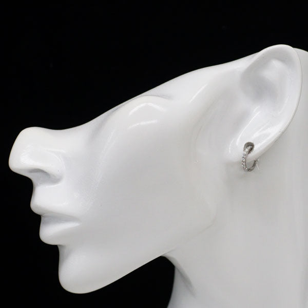 ロイヤルアッシャー Pt900 ダイヤモンド ピアス 0.18ct フープ