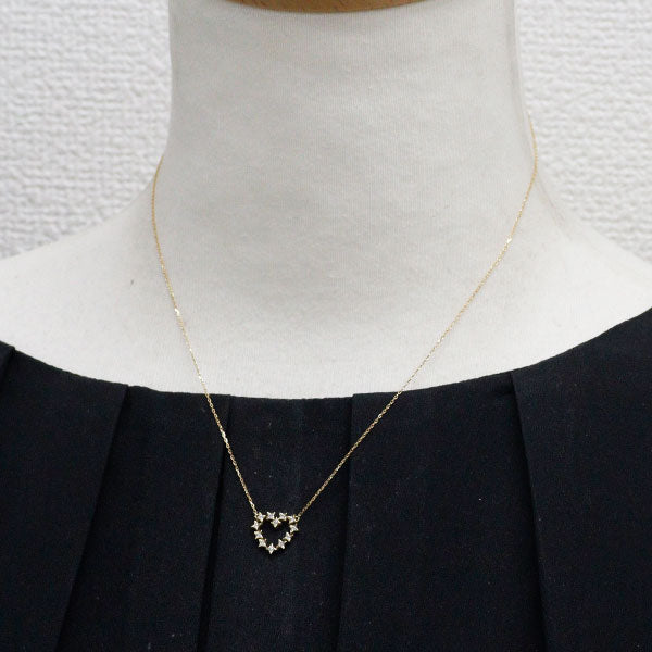 アーカー/ahkah K18YG ダイヤモンド ペンダントネックレス 0.14ct ヴィヴィアンクチュール スターリーハート