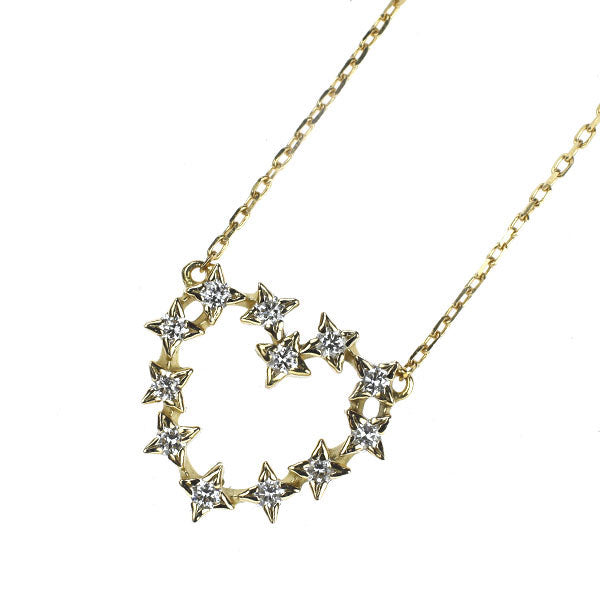 アーカー/ahkah K18YG ダイヤモンド ペンダントネックレス 0.14ct ヴィヴィアンクチュール スターリーハート