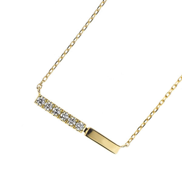 ロイヤルアッシャー K18YG ダイヤモンド ペンダントネックレス 0.07ct
