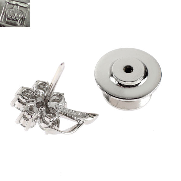 ロイヤルアッシャー Pt900/K18WG ダイヤモンド ブローチ 0.40ct フラワー